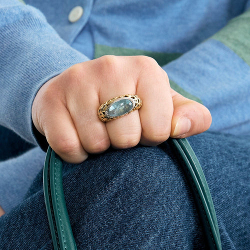 Bague 56 ROBERTO COIN - Bague or jaune et aigue-marine 58 Facettes 240303