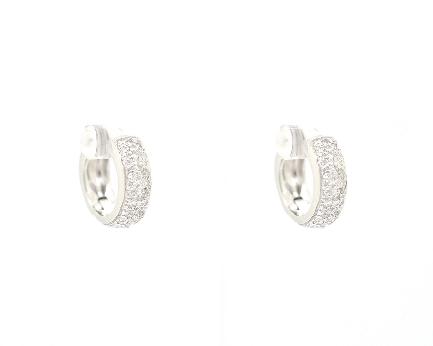 Boucles d'oreilles Orecchini a cerchio con diamanti Ct 0,60 58 Facettes