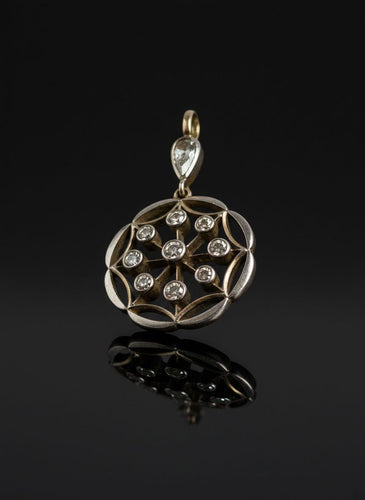 Pendentif Raro Pendente con Diamanti, fine XIX secolo 58 Facettes