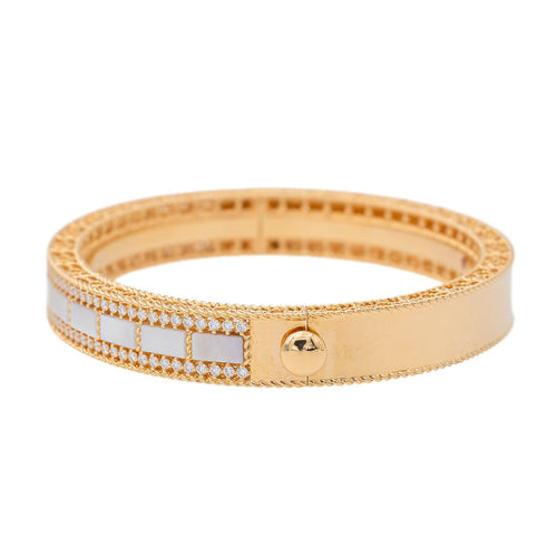 Bracelet Roberto Coin Bracelet Art deco bangle with diamond Or rose Diamant 58 Facettes 3159897RV