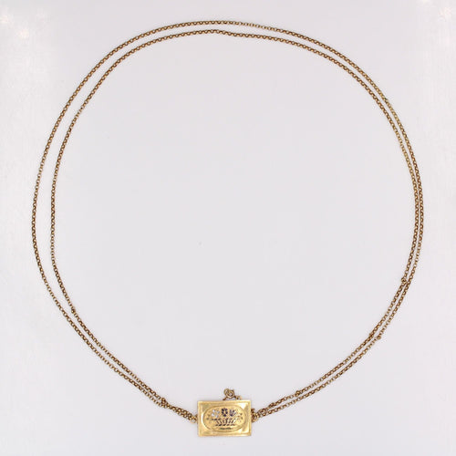 Collier Collier ancien en or double rang et son fermoir émaillé 58 Facettes 14-305