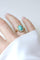 Bague 54 Bague Marguerite ancienne Turquoise et Diamants 58 Facettes