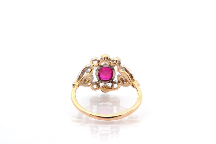 Bague 52.5 Bague ancienne rubis et diamants 58 Facettes 27583