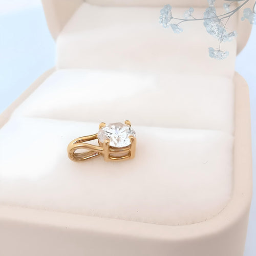 Pendentif Pendentif diamant en solitaire or jaune 58 Facettes AA 1738