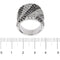 Bague 55 Bague bandeau diamants noirs et blancs 58 Facettes 25639