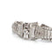 Bracelet Bracelet en platine serti de diamants taille brillant et baguette 58 Facettes