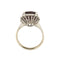 Bague 55 Bague fleur or blanc avec grenat et diamants 58 Facettes 33304