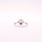 Solitaire old white gold diamond sun chaton