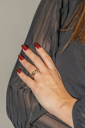 Bague 49 Cartier Bague Alliance Trinity Star Or rose Diamant 58 Facettes 3377194CN