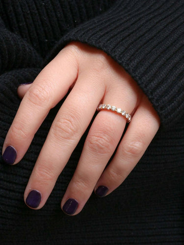 Bague 52 Alliance américaine or jaune diamants 1,9 ct 58 Facettes J73