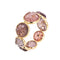 Bague 55.5 Carved Pink Spinel Eternity Ring Band Yellow Gold Flowers Jewelry 58 Facettes G13164