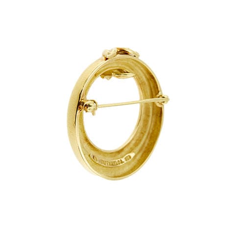 Broche Tiffany & Co. - Broche nœud rond en or jaune 58 Facettes 39787