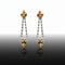 Boucles d'oreilles Ensemble collier et boucles d'oreilles sertis de topazes et de diamants 58 Facettes
