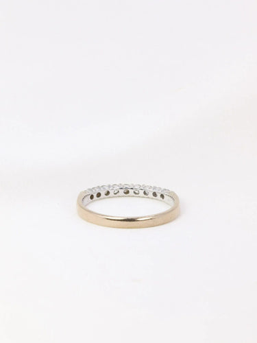 Bague 54 Demi-Alliance américaine en or blanc et diamants 0,27 ct 58 Facettes J108