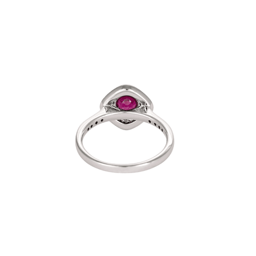 Bague 54 BAGUE OR BLANC, RUBIS ET DIAMANTS 58 Facettes BO/240045