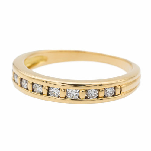 Bague 51 Bague Demi alliance Or jaune Diamant 58 Facettes 1733143CN