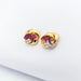 Boucles d'oreilles Boucles d'oreilles en or jaune rubis et diamant 58 Facettes 30820