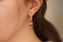 Boucles d'oreilles Boucles d'oreilles Or blanc Corail Onyx Diamants 58 Facettes 24713