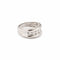 Bague 54 Bague Jonc 5 Diamants Or gris 18 Carats 58 Facettes BD179