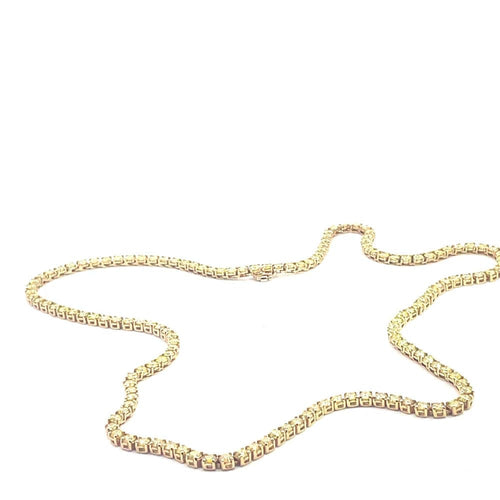 Collier Yellow gold Tennis Necklace with Fancy-Yellow Diamonds 58 Facettes UN0135