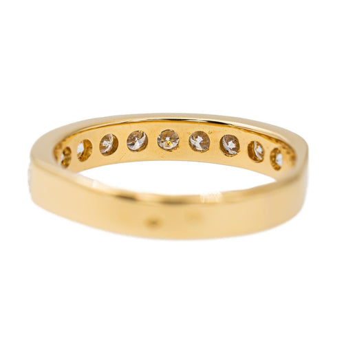 Bague 53 Bague Demi alliance Or jaune Diamant 58 Facettes 2830012CN