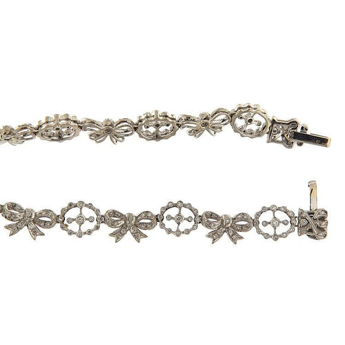 Collier Collier en or blanc avec diamants de 4,69 ct 58 Facettes G3834