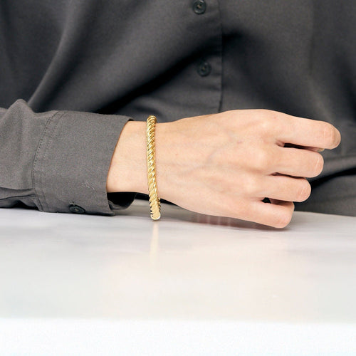 Bracelet Bracelet torsadé en or jaune 58 Facettes POI0082