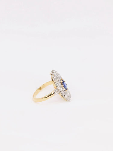 Bague 50.5 Bague marquise diamants saphir 58 Facettes J144