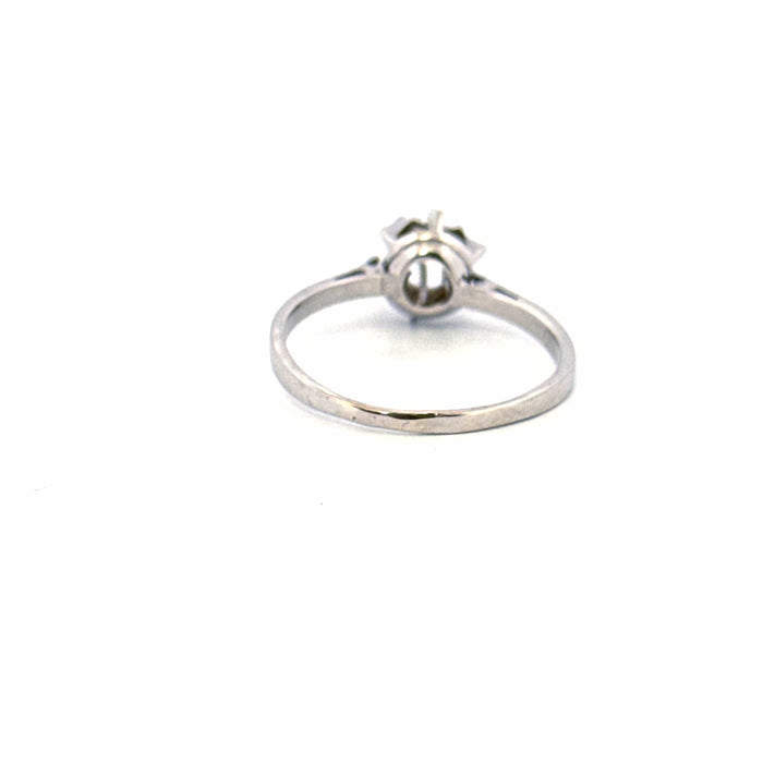 Bague 57 Solitaire Or Blanc Diamant 58 Facettes 3-GS30185-01