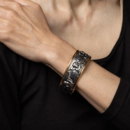 Bracelet Bracelet manchette Carrera y Carrera Angels Music Estate en argent sterling et or 18 carats 58 Facettes G13609