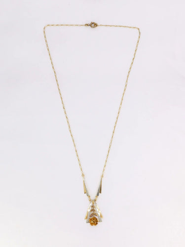 Collier Collier Art Déco fleur 2 ors 58 Facettes 1053.5