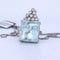 Pendentif Pendentif en or blanc avec aigue-marine 58 Facettes