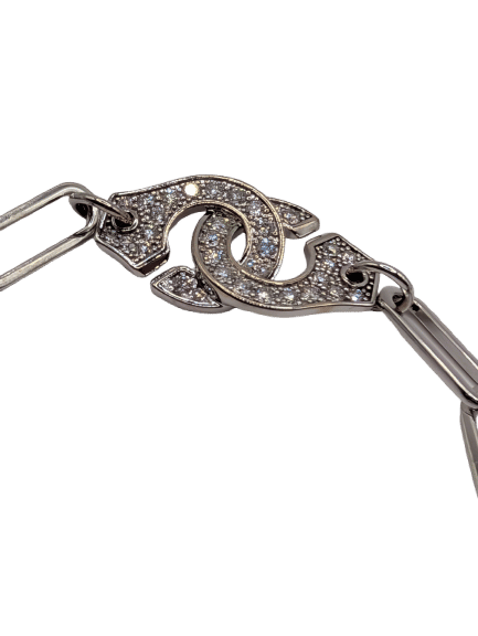 Bracelet Dinh Van - Bracelet menottes XL en or blanc et diamants 58 Facettes