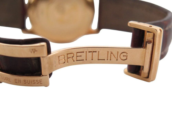 Montre vintage montre BREITLING montbrillant blue angels navitimer h30030.1 or 18k auto 58 Facettes 267814