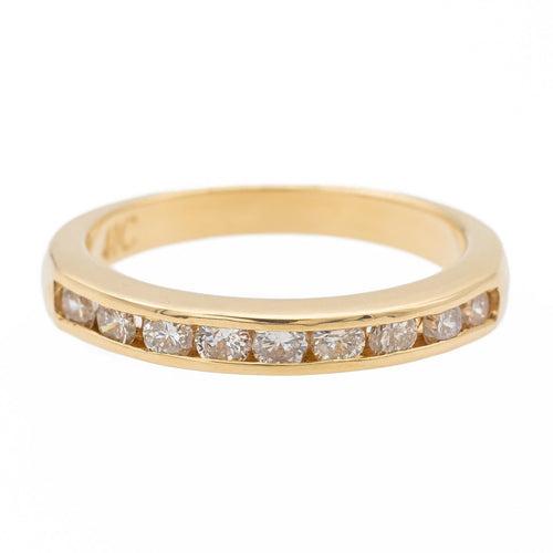 Bague 50 Bague Demi alliance Or jaune Diamant 58 Facettes 990258CN