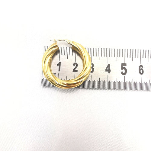 Boucles d'oreilles Boucles d'oreilles créoles or jaune 58 Facettes