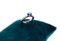 Bague 52 Bague or blanc saphir de Ceylan 58 Facettes 250230