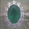Bague Bague avec émeraude et diamants 58 Facettes