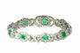 Bracelet Bracelet vintage luxueux : diamants 16 carats, émeraudes colombiennes 7 carats 58 Facettes 16196-0083