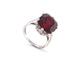 Bague 53 vintage bague cocktail t53 grenat coussin 8 diamants 0.14ct en platine 7.3g 58 Facettes 270143