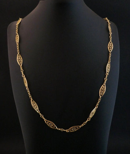 Collier Collier Maille Filigrane en Or Jaune 58 Facettes