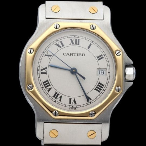 Montre Cartier Montre Santos Ronde Octagon 58 Facettes MT44400