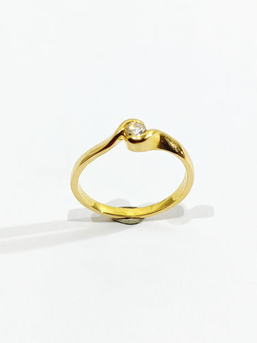 Bague 54 Bague Solitaire Or Jaune Diamant 0.13ct 58 Facettes 3097/1