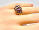 Bague 51 Bague en or jaune 18 carats sertie de 29 améthystes 58 Facettes AB550