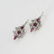 Boucles d'oreilles Boucles d'oreilles en or blanc diamants et rubis 58 Facettes LP782/16