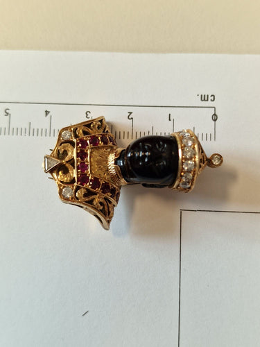 Broche épingle vintage Nardi Venezia « Moro » (années 1970-80) 58 Facettes