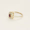 Bague 55.5 Bague or jaune et gris, rubis et diamants 58 Facettes PL08