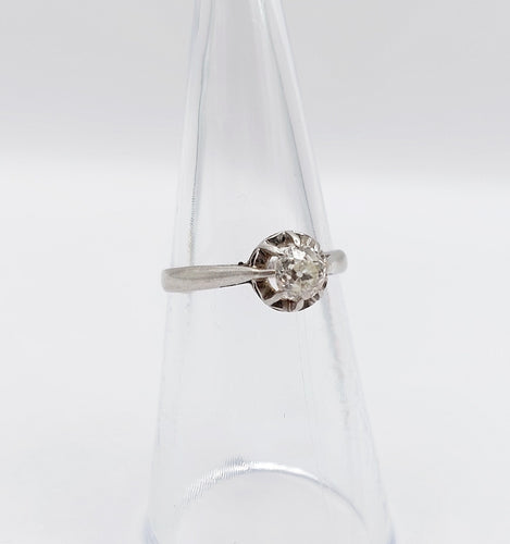 Bague 49.5 Bague solitaire Art Déco Platine diamant taille ancienne (circa 1920) 58 Facettes A05170