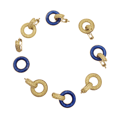 Bracelet Bracelet or jaune, lapis lazuli. 58 Facettes 34480