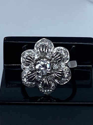 Bague 48 Bague Fleur Diamants 58 Facettes AB69